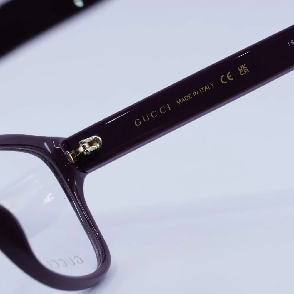 🕶️ New Gucci GG1340O 004 Eyeglasses - Burgundy Frame - Picture 7 of 10